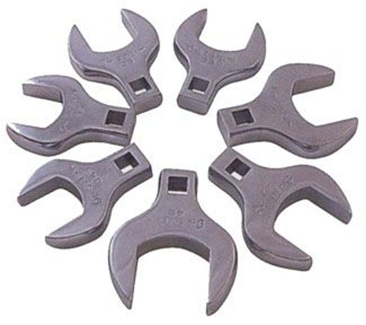 7pc Jumbo Metric Straight Crowfoot Wrench Set