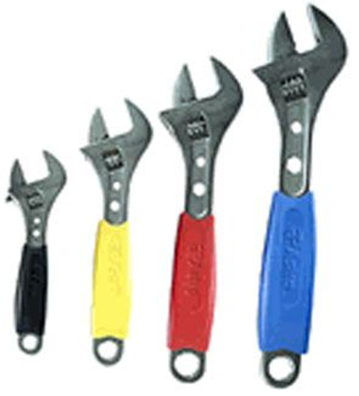 4 pc Asdjustable Wrench Set with PVC Handles