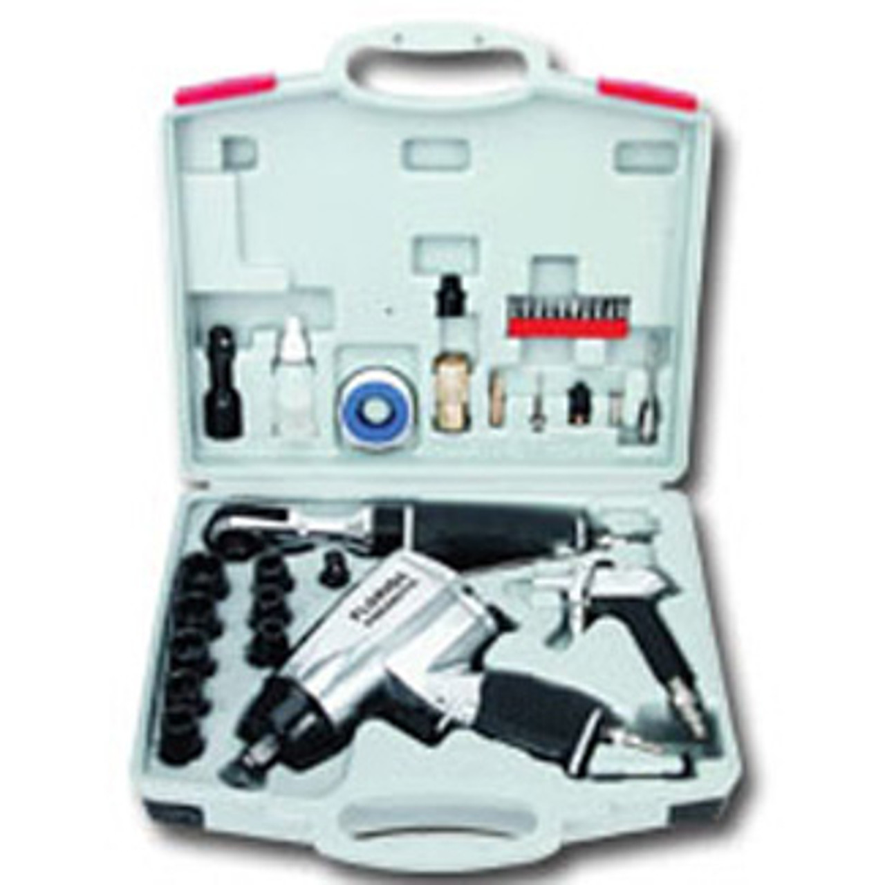 Professional Mechanic's Kit with Impact Wrench, Ratchet and Blow Gun