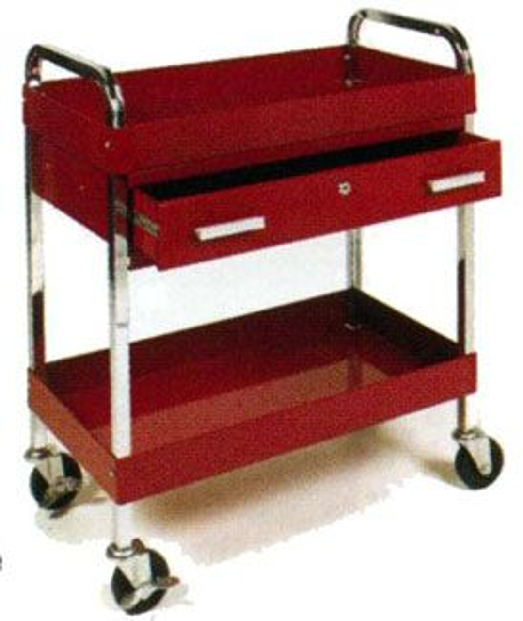 Performance Tool W54004 Two Shelf Utility Cart with Drawer