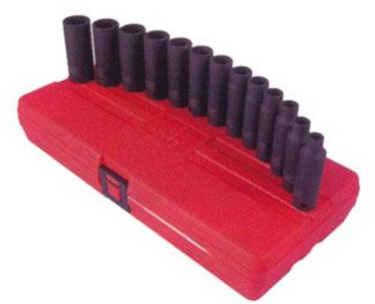 12pc 3/8 in dr.  12 Point Deep Impact Socket Set Metric