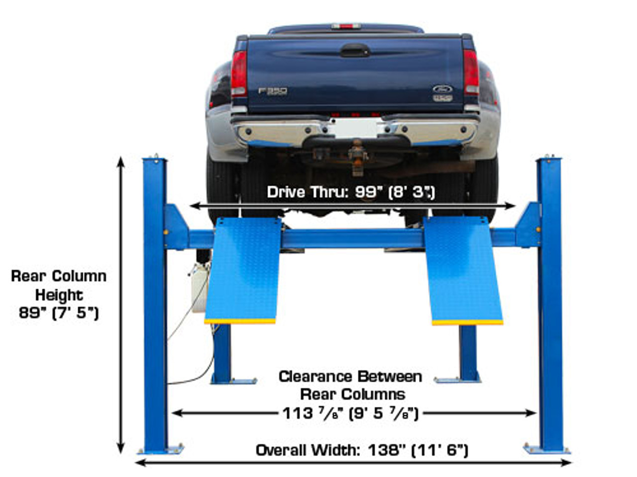 Atlas? 14KOF-EXT Garage Pro Open Front 4 Post Alignment Lift (COMMERCIAL GRADE,E