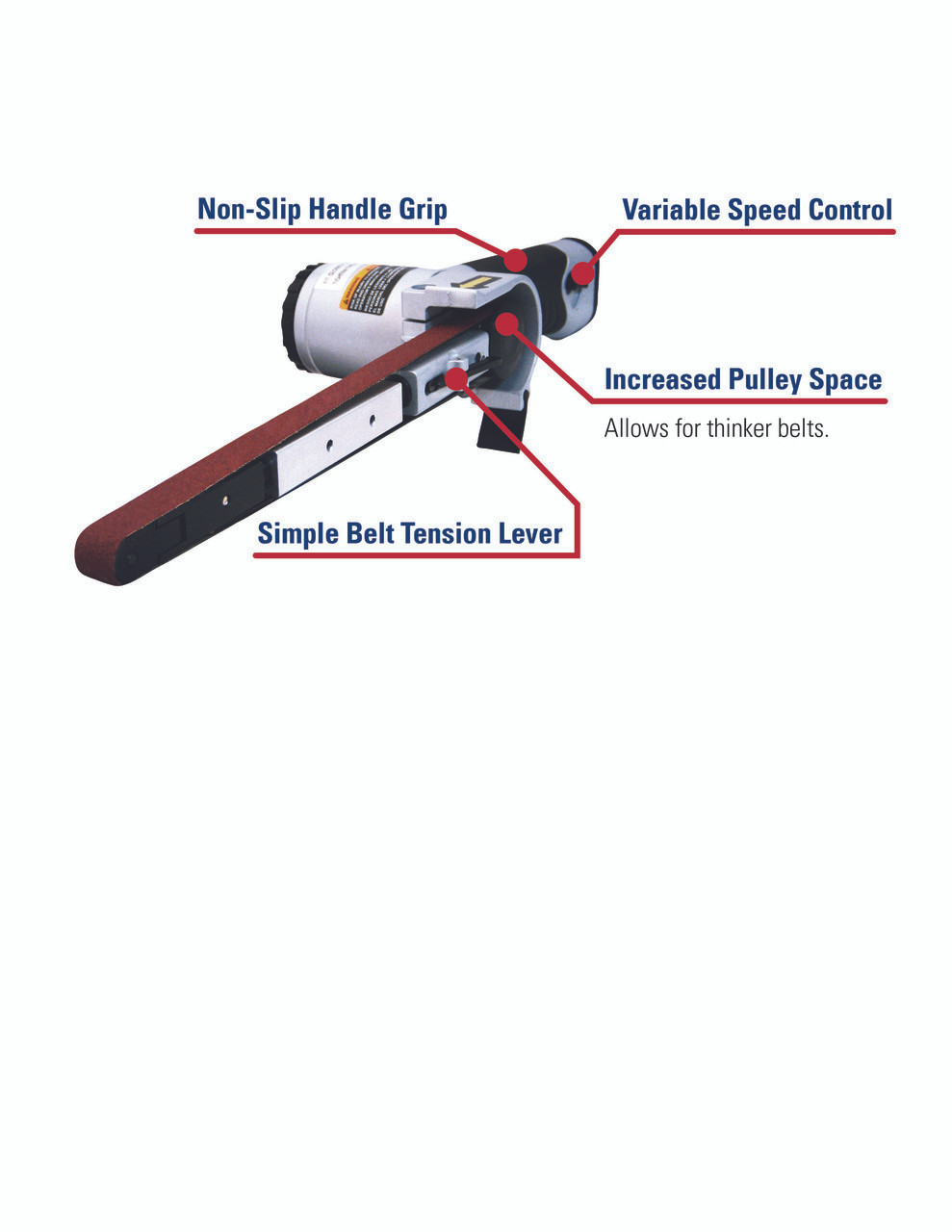 Air Belt Sander with Three Belts AST-3036