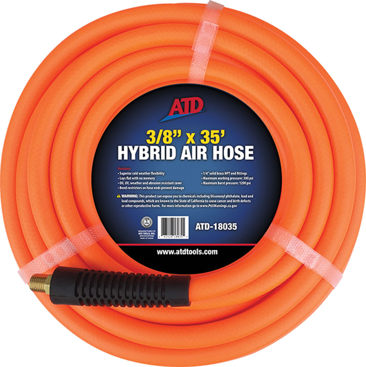 3/8" x 35 ft. Pro Hybrid Air Hose ATD-18035