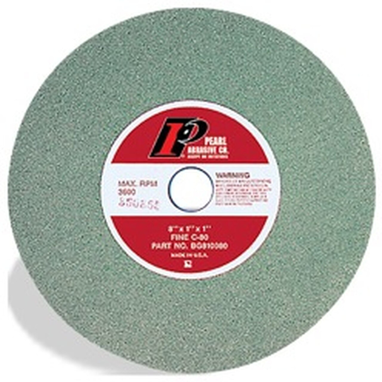 Green SC Bench Grinding Wheels for Metal, 6" x 1/2" x 1", Type 1 Shape C80