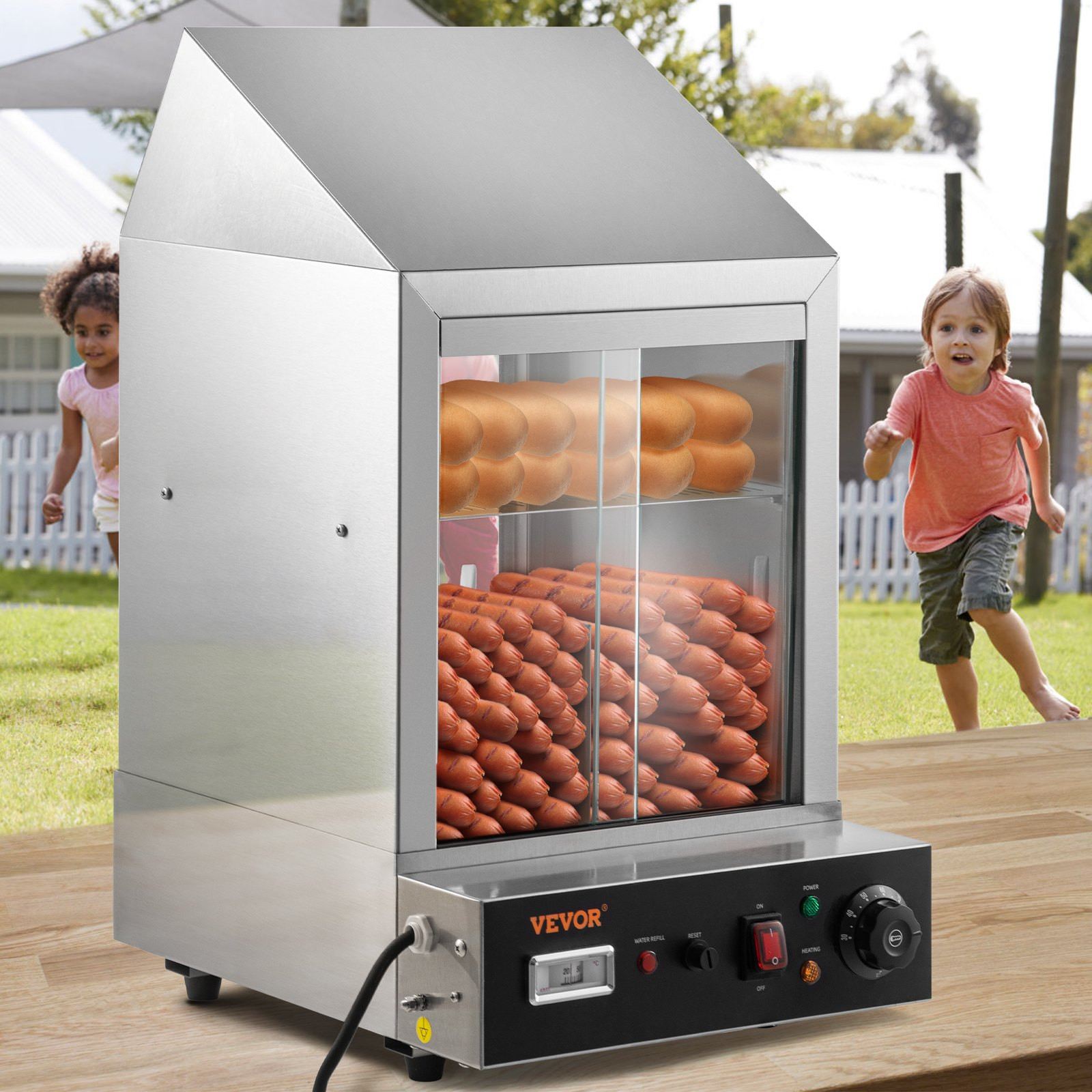 thumbnail image 2 of Avantco 177HDS175 Commercial Hot Dog Steamer – 175 Dog / 40 Bun Capacity, 120V 2 of 6