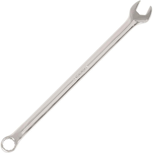 Full polished  Extra Long combination wrench, Size: 11mm, 12 point, Total Length: 8"