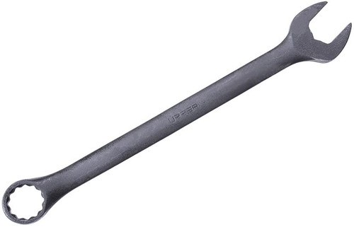 Black combination wrench, Size: 1/4, 12 point, Total Length: 5"