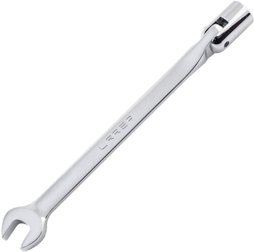 Full Polished flex head wrench, Size: 19 mm, 12 point, Total Length: 10"