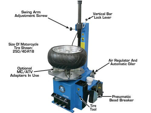Quality Swing-arm tire changer (FREE SHIPPING) (Discontinued) See ATEATTC221-FPD