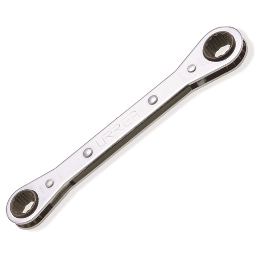 Flat Ratcheting Box-End wrench, Size: 1/2 x 9/16,12 Point ,Total Length: 6-7/8"