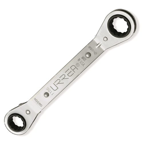 Offset Metric Ratcheting Box-End wrench, Size: 9x 10mm,12 Point ,Total Length: 5-7/16"