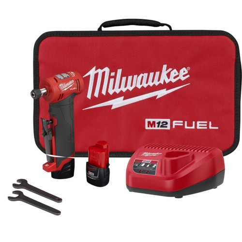 Milwaukee M12? Fuel Right Angle Die Grinder Kit (2485-22)