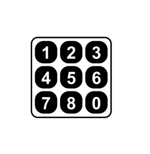 3/8 Inch Striking Numbers 0-9, 9 Pieces Set 42N10