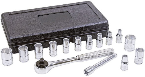 1/4" Drive Socket 15 Pieces Set With Accessories 4700P