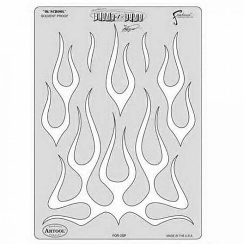 ANEST IWATA Artool? FH-FOR-2SP Flame-O-Rama Series Ol' School Freehand Airbrush Template, 10 in L x 7-1/2 in W