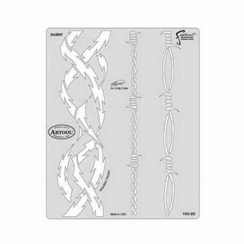 ANEST IWATA Artool? FH-FX3-20 FX3 Series Barby Freehand Airbrush Template, 10 in L x 8 in W
