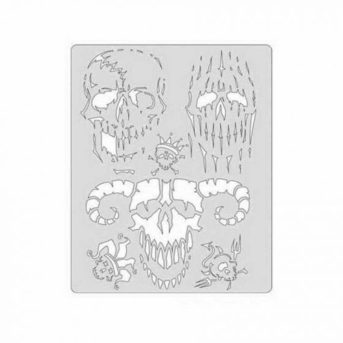 ANEST IWATA Artool? FH-SK11SP Curse of Skullmaster Series Evil-Horde Freehand Airbrush Template, 10 in L x 8 in W