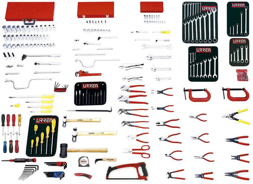 URREA 215 pc industrial intermediate sets with toolbox #99510