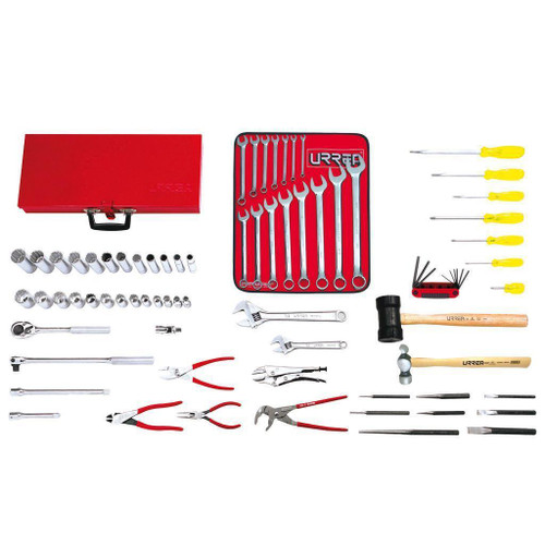 URREA 71 pc Industrial Basic Tool Set with toolbox #99300