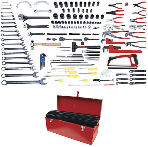 URREA 137 pc railroad maintenance industrial sets with toolbox #98101