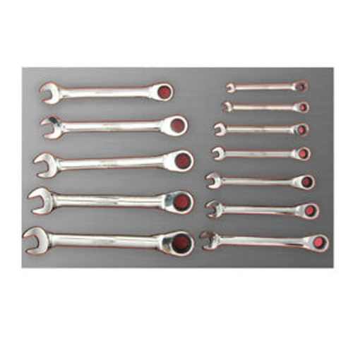 URREA 12 pc COMBINATION RATCHETING WRENCH SETS WITH EVA LAMINATED PLASTIC COVER #CH312L