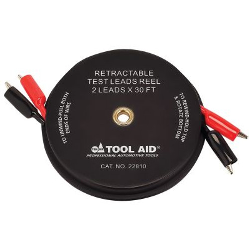 Retractable Test Leads Reel - 2 Leads x 30" 22810