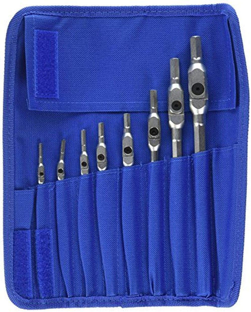 Flex Hex Key Set 8 Chrome Hex Pro Wrenches 1/8-3/8 in, 100-HP8-IC-17