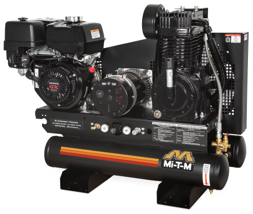 Mi-T-M AG2-SH13-08M1 Gasoline Air Compressor/Generator Combinations ,8-Gallon Two Stage Gasoline Combination