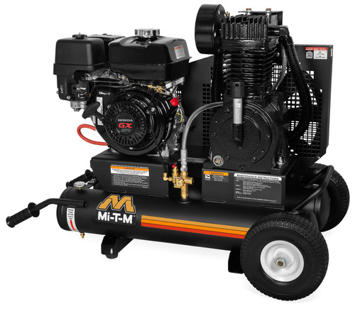 Mi-T-M AM2-PH09-08M Gasoline Air Compressors, 8-Gallon Two Stage Gasoline