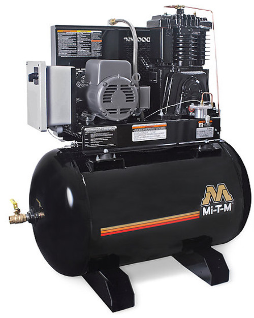 Mi-T-M ACS-23375-80HM Electric Air Compressors, 80-Gallon Two Stage Electric Horizontal