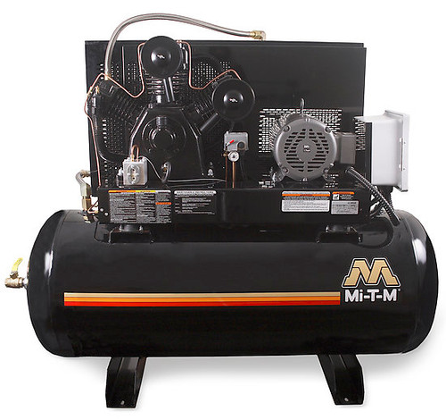 Mi-T-M ADS-23310-120HM Electric Air Compressors, 120-Gallon Two Stage Electric Horizontal