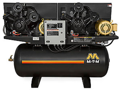 Mi-T-M ADD-23310-120H Electric Air Compressors, 120-Gallon Two Stage Electric Horizontal