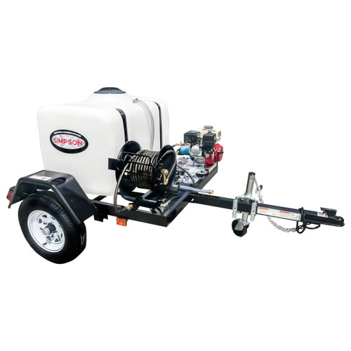 SIMPSON Mobile Trailer 1A-95000 Gas Pressure Washer Trailer 3200 PSI at 2.8 GPM