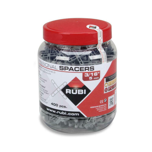 Rubi Diamond Leave-in Plastic Spacers TILE SPACERS 3/16"- 500 pc. Jar