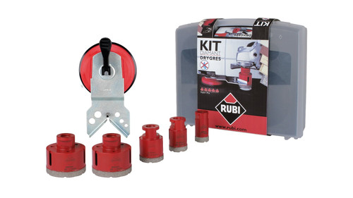 Rubi Drygres Diamond Drill Bits KIT GRYGRES (1/4?, 3/8?, 3/4", 1-1/8", 1-3/8", and 2?+ guide