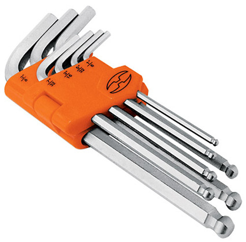 Truper 7-Pc Long Arm Ball-End Hex Key Wrench Sets, Metal Body Folding Hex Key Set 2 Pack #15551