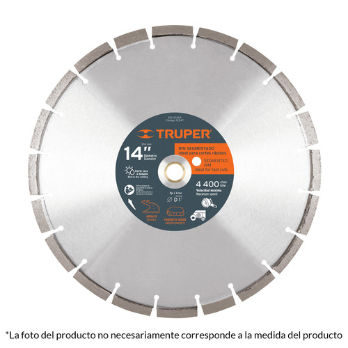 Truper 14" Segmented Rim Diamond Blades #12548