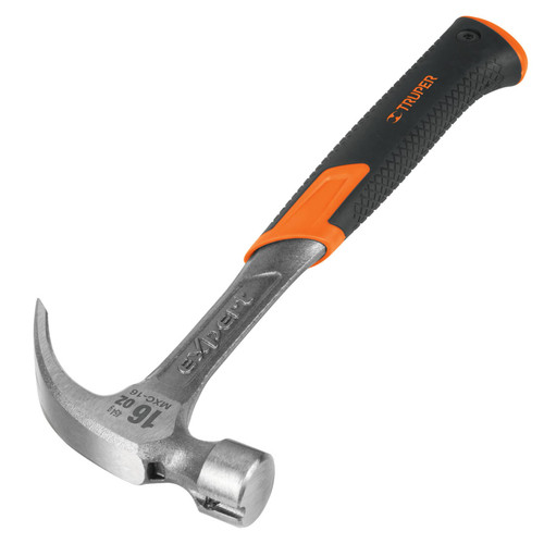 Truper  16 Oz Neoprene Handle Curved Claw Hammer #17856