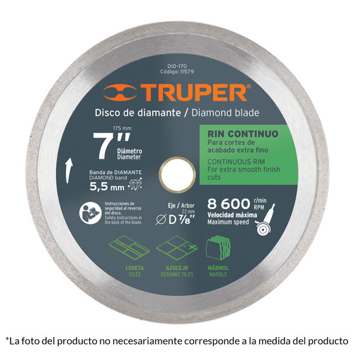 Truper 10" Continuous Rim Diamond Blade #12970