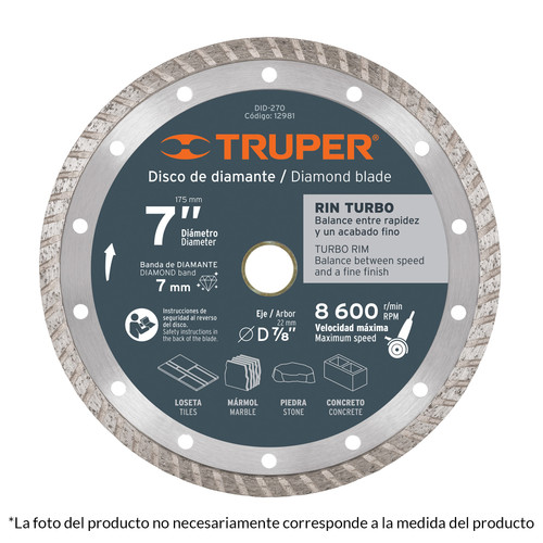 Truper 4" Turbo Rim Diamond Blade #12979-2 Pack