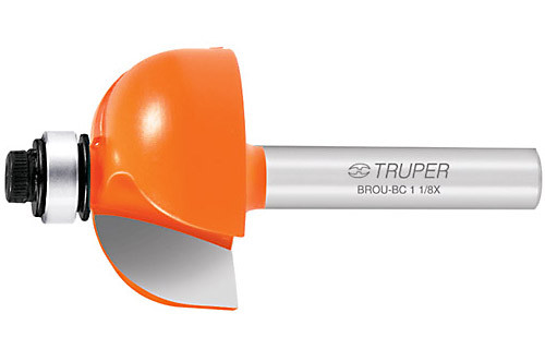 Truper 1-1/8" Cove Router Bit With Ball Bearing #11485