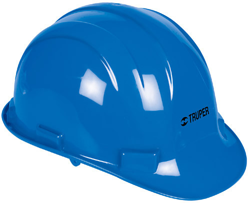 Truper Hard Hats, Ratchet Suspension, Blue Safety Helmet #10371