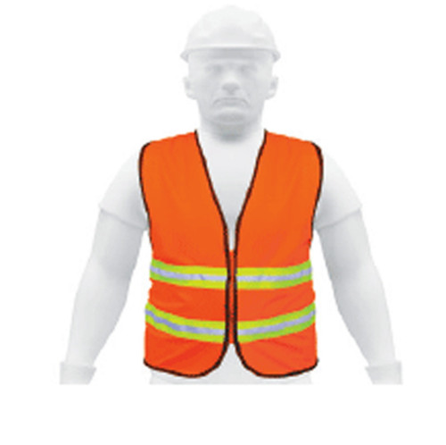Truper High-Visibility Safety Vests w/ Zipper, 3/4" Double Reflective Strips, Or