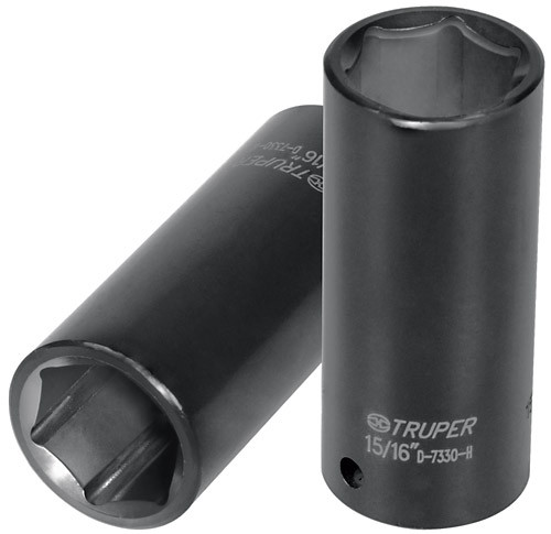 Truper 6-Point Deep Impact Sockets, SAE , 6-Point Deep Impact Sockets 1/2" drive 1 1/16" #13400