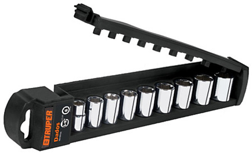 Truper 9-Pc Socket Sets, SAE & Metric , Metic 3/8 "drive Socket Set 9 Pieces #13952