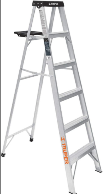 Truper Step Ladders Without Pail Shelf, 2-Step Stepladder #16740