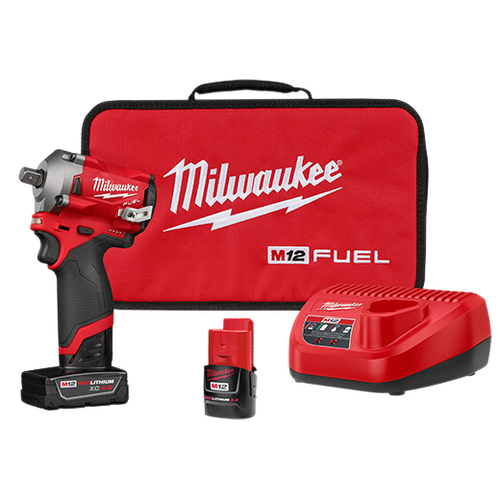 M12 FUEL 1/2" Stubby Impact Wrench w/ Pin Detent Kit
