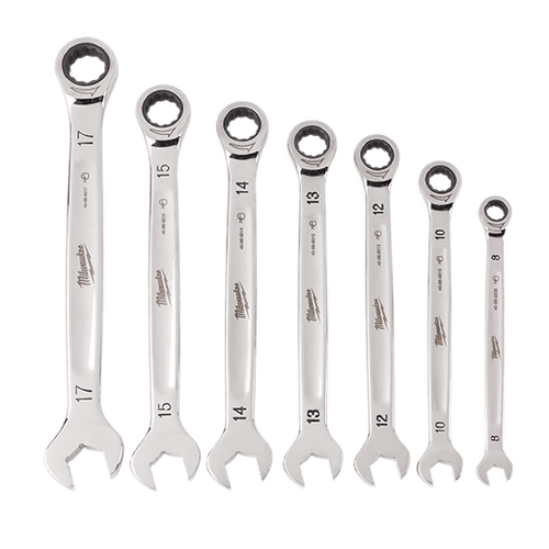 7pc Ratcheting Combination Wrench Set - Metric