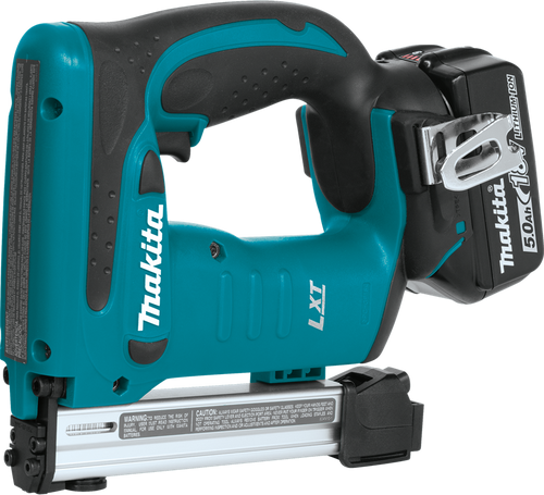 18V LXT? Lithium-Ion Cordless 3/8" Crown Stapler Kit (5.0Ah), Spring-loaded, XTS01T
